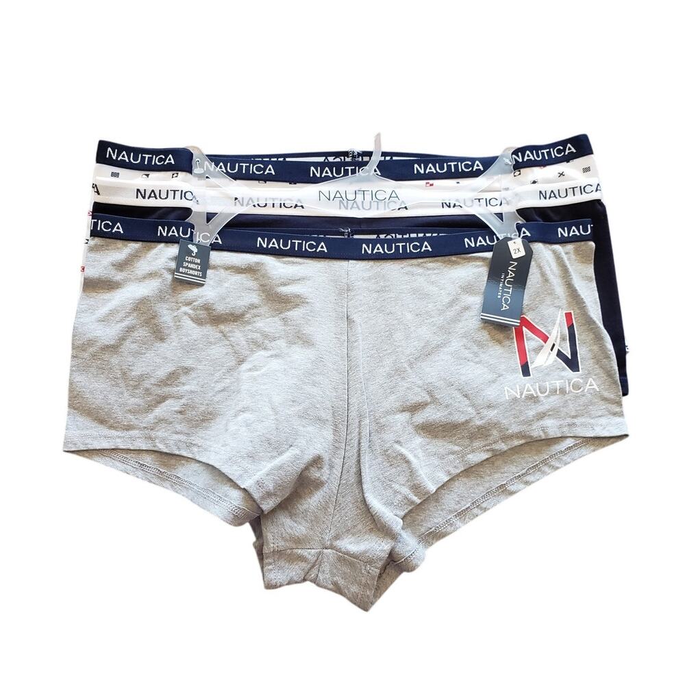 Nautica NWT Cotton Spandex Boyshorts 3 pack 2X‎